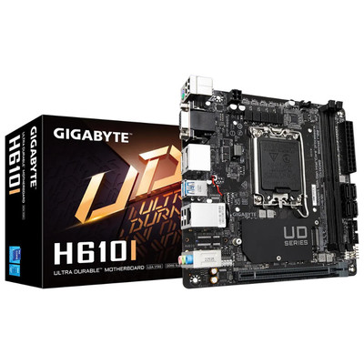PLACA GIGABYTE H610I,INTEL,1700,H610,2DDR5,128GB,VGA+HDMI+2DP,GBLAN,4SATA3+1M.2,4USB3.2,M-ITX (Espera 4 dias) PLACA GIGABYTE H610I,INTEL,1700,H610,2DDR5,128GB,VGA+HDMI+2DP,GBLAN,4SATA3+1M.2,4USB3.2,M-ITX (Espera 4 dias)
